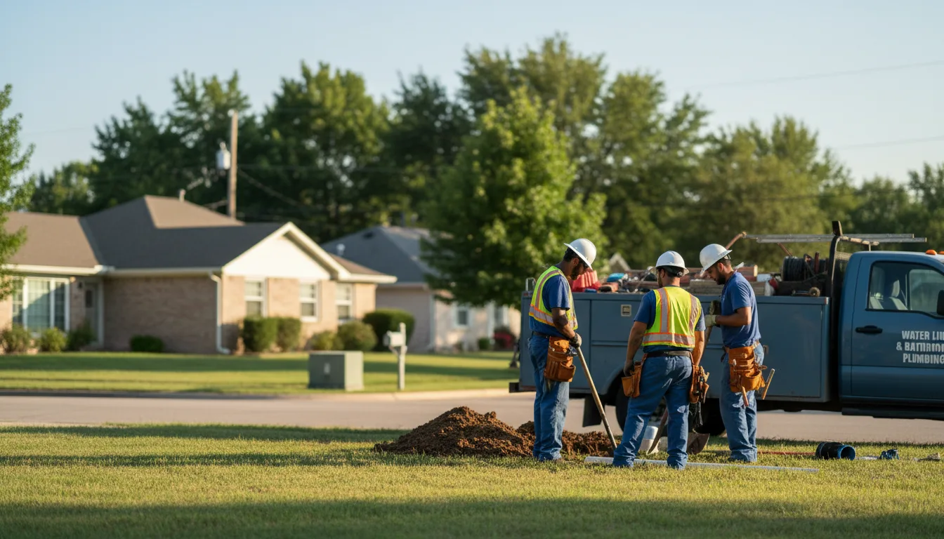 Residential water line and bathroom plumbing service in Newport, AR